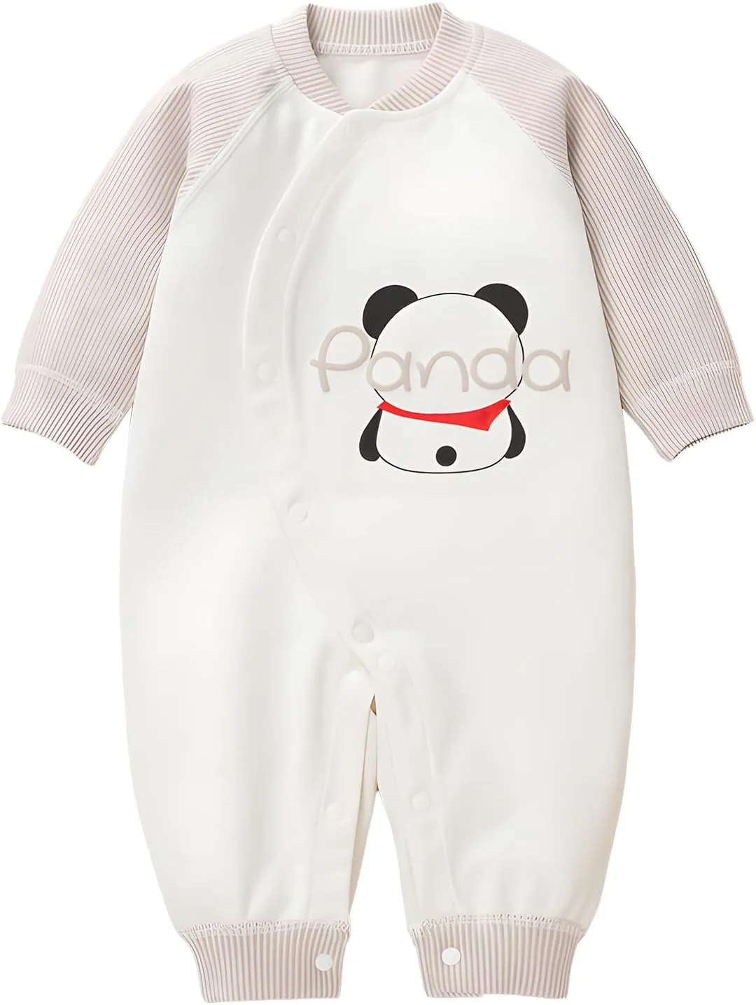 100% Organic Cotton Soft Baby Romper Jumpsuits for Boys and Girls Unisex, Long Sleeve, 0-24 Months