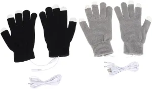 2Pairs Heated Touchscreen Gloves for Winter Heating Mitts with High Sensitivity for Gaming Typing Skiing and Outdoor Activities