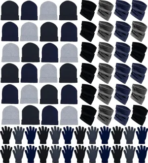 72x Winter Gloves, Beanies, Neck Warmers Unisex Bulk Pack Donation Charity Care Bundle