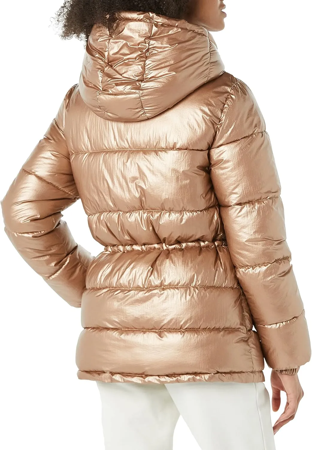 Amazon Essentials Women's Heavyweight Quilted Hooded Puffer Winter Jacket with Adjustable Waist