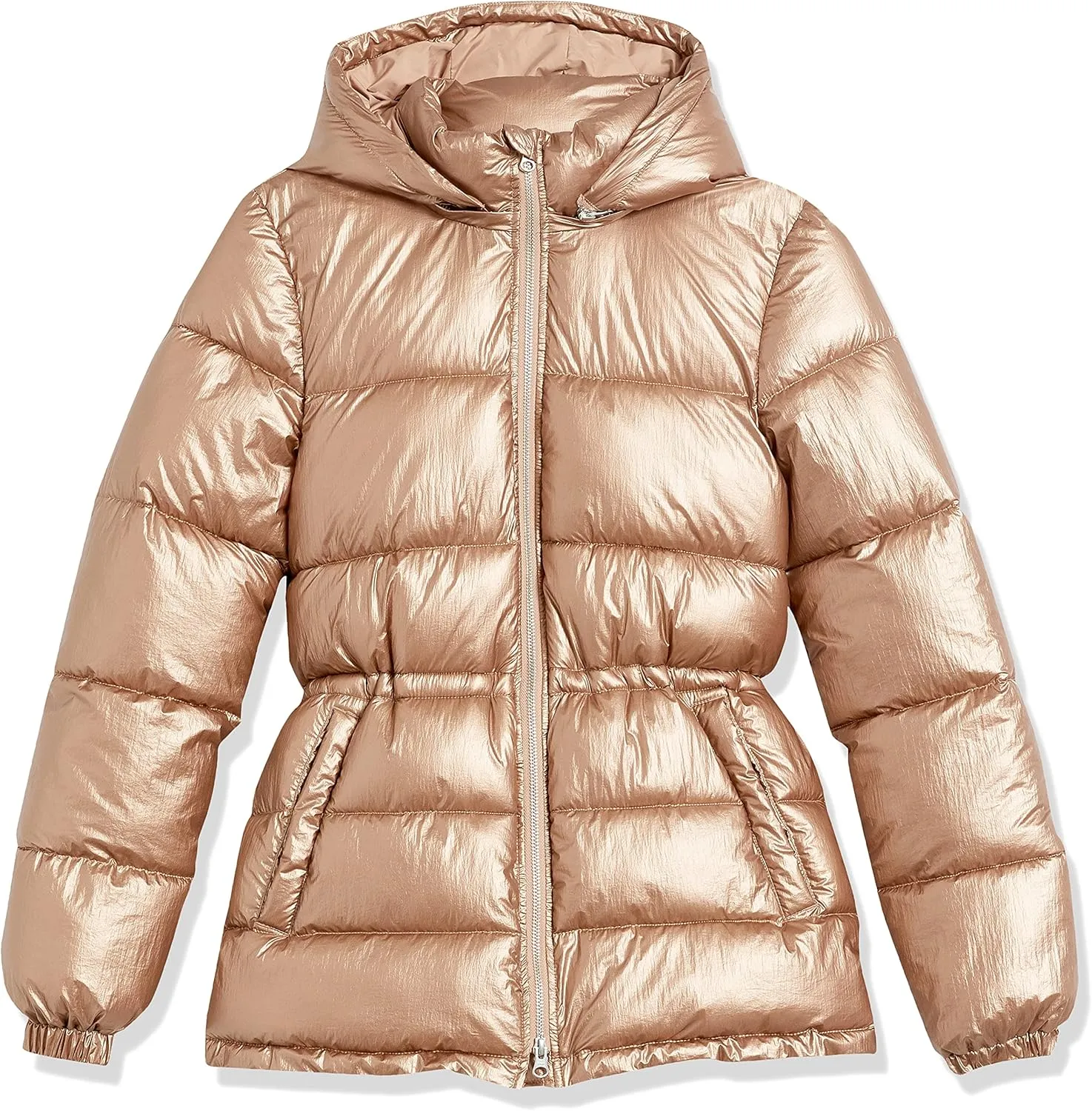 Amazon Essentials Women's Heavyweight Quilted Hooded Puffer Winter Jacket with Adjustable Waist