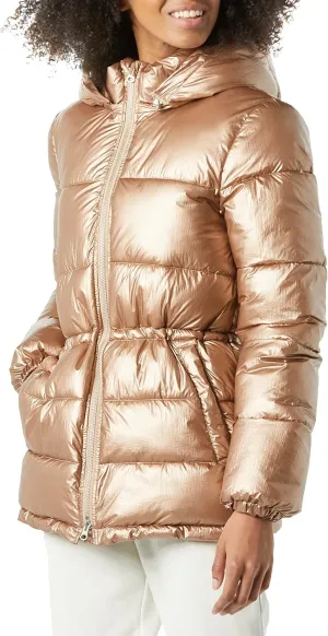 Amazon Essentials Women's Heavyweight Quilted Hooded Puffer Winter Jacket with Adjustable Waist
