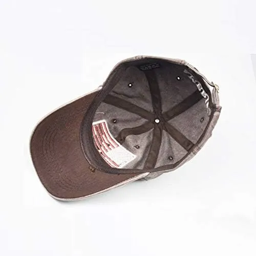 American American Old Flag Adult Classic Letter Washed Baseball Sunshade Baseball Caps Flat Brim Cap