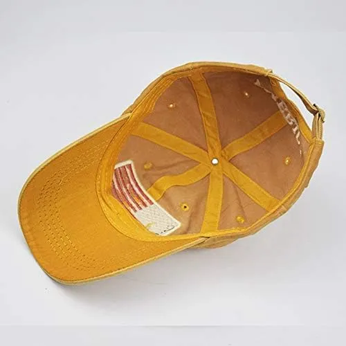 American American Old Flag Adult Classic Letter Washed Baseball Sunshade Baseball Caps Flat Brim Cap