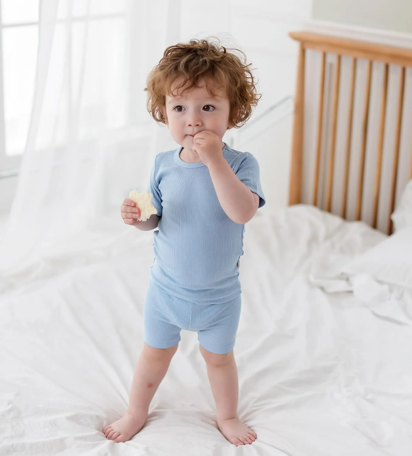 AVAUMA Toddler Short Pajamas Set 6M-10 Years Baby Boys Girls Kids Snug fit Ribbed Sleepwear pjs for Daily Life Style