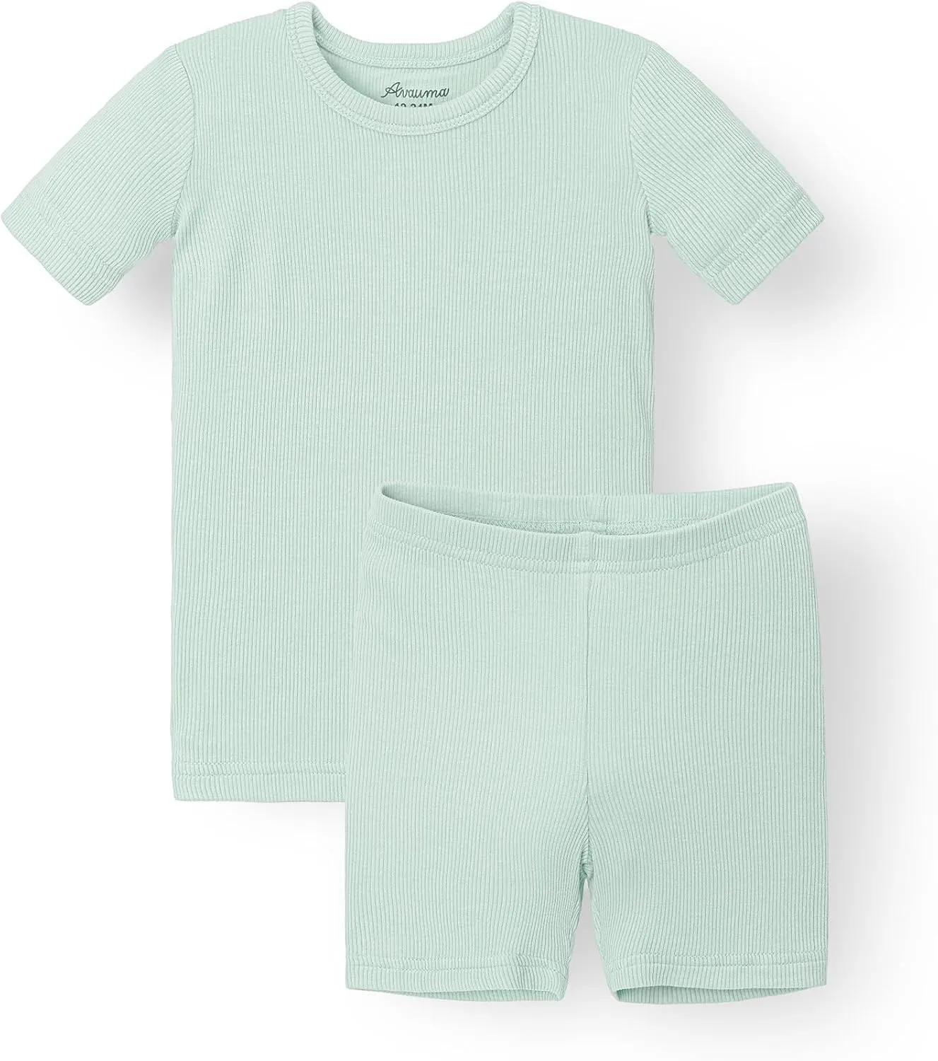 AVAUMA Toddler Short Pajamas Set 6M-10 Years Baby Boys Girls Kids Snug fit Ribbed Sleepwear pjs for Daily Life Style
