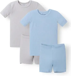 AVAUMA Toddler Short Pajamas Set 6M-10 Years Baby Boys Girls Kids Snug fit Ribbed Sleepwear pjs for Daily Life Style