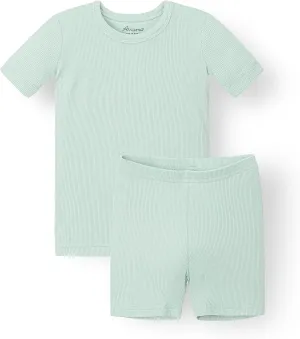 AVAUMA Toddler Short Pajamas Set 6M-10 Years Baby Boys Girls Kids Snug fit Ribbed Sleepwear pjs for Daily Life Style
