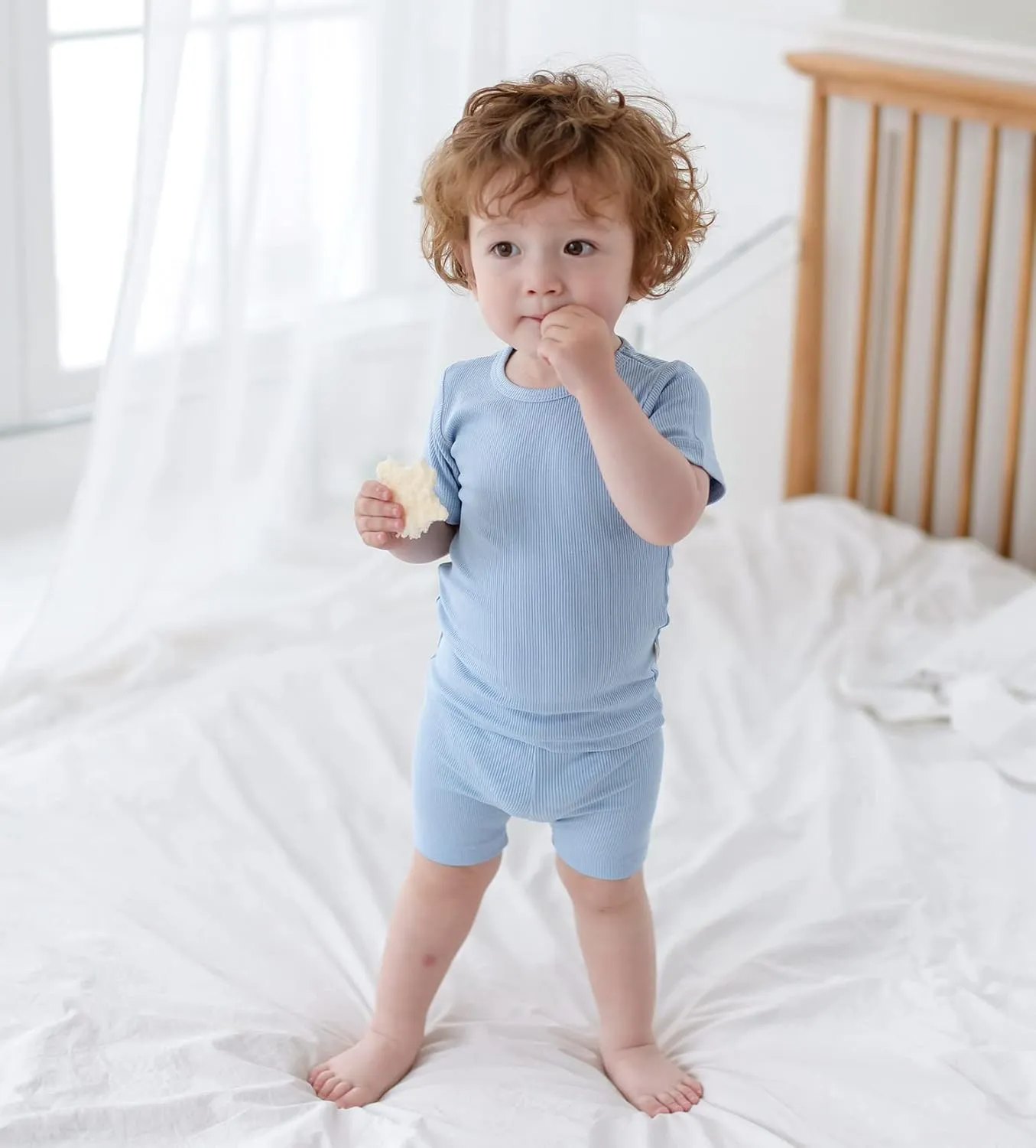 AVAUMA Toddler Short Pajamas Set 6M-10 Years Baby Boys Girls Kids Snug fit Ribbed Sleepwear pjs for Daily Life Style