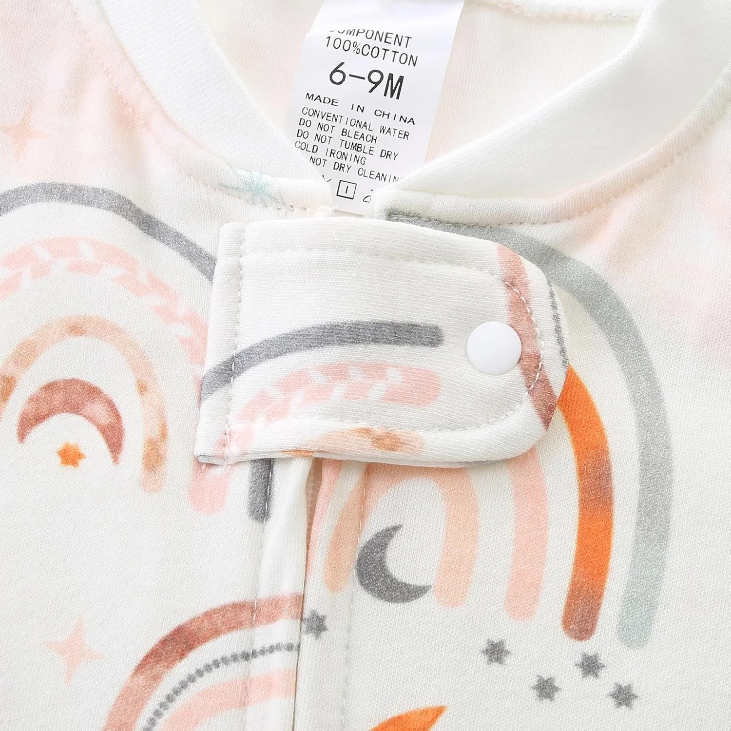 Baby Boy Baby Girl Pajamas 100% Cotton Romper One-Piece Outfits,Double Zipper Long Sleeve Footed Onesie