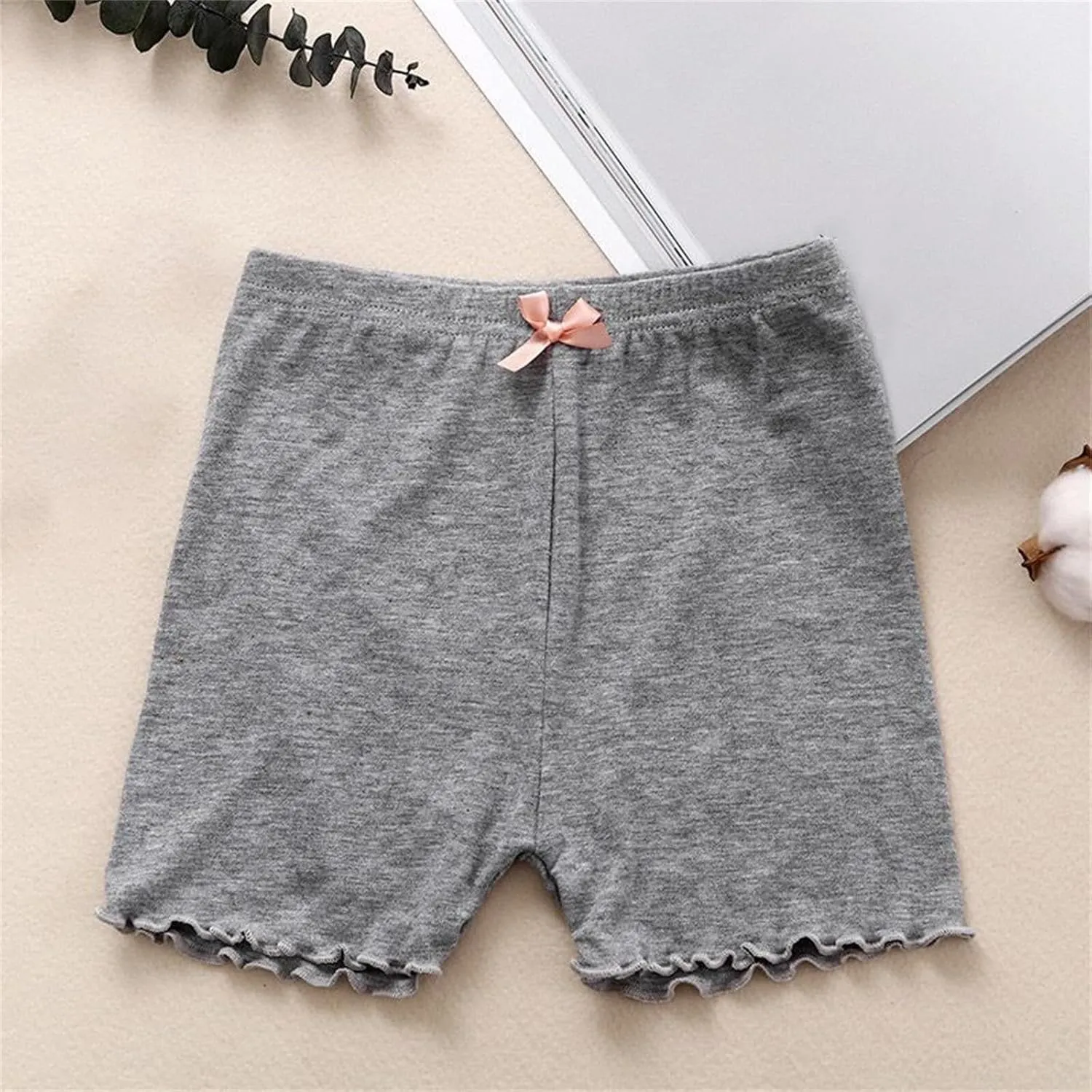 Baby Girls Ribbed Short Pants Cotton Casual Solid Summer Elastic High Waisted Summer Clothes Toddler Shorts