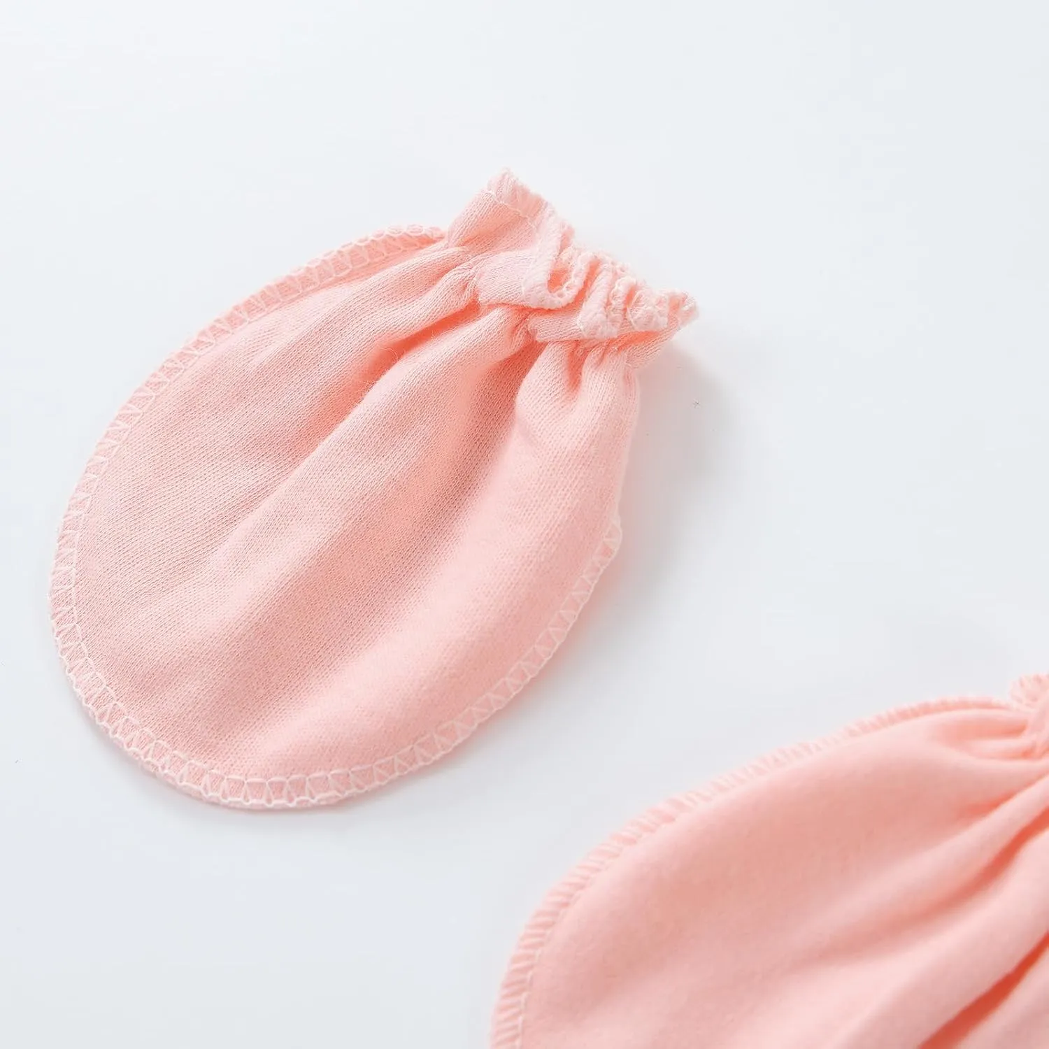Baby Rompers 0~3 to 3-6 Months 100% Cotton Footies 3PCS Jumpsuit with Solid Hats Mittens Gloves