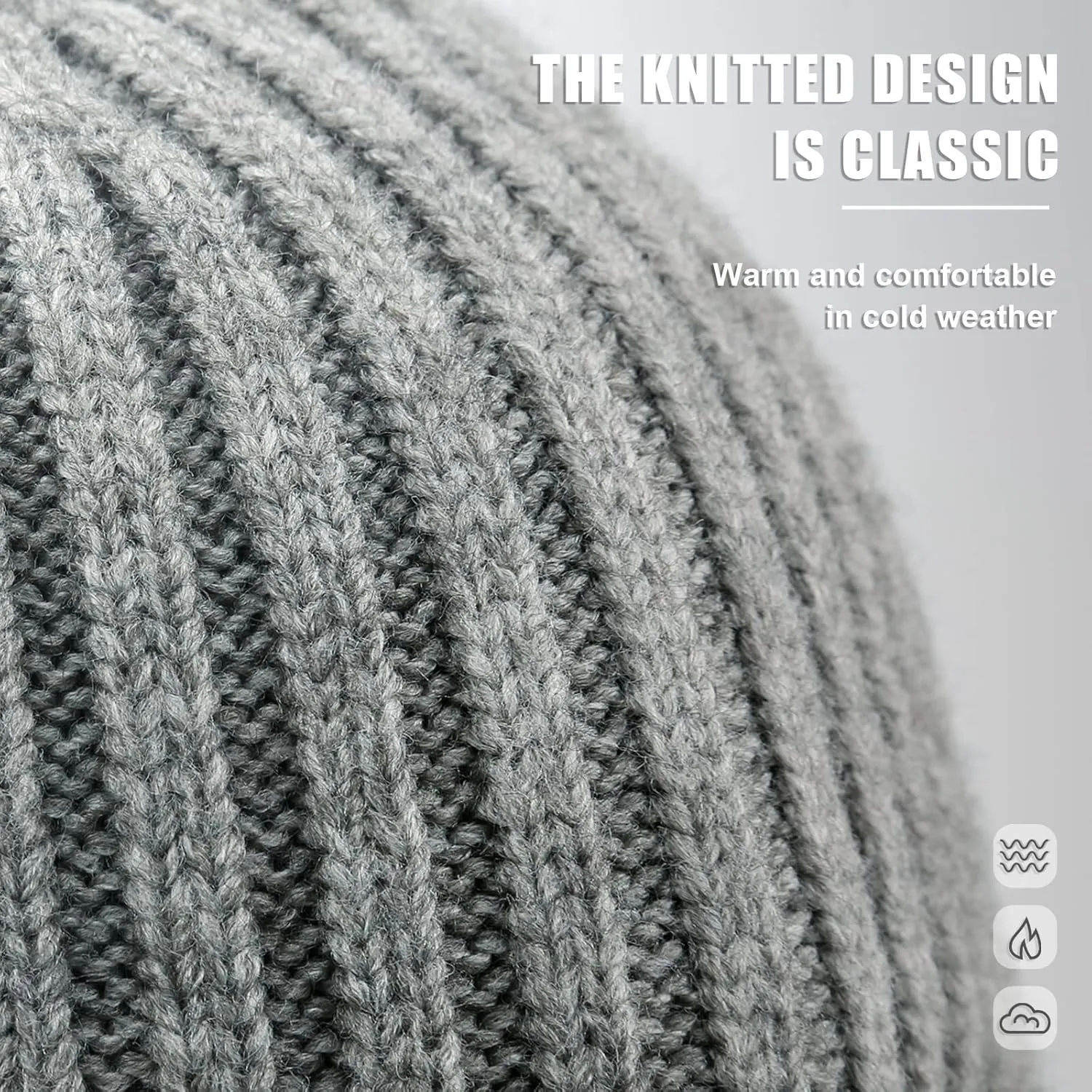 BAVST Hat for Men Knitted Beanie Women Winter Hats Men’s Stretchy Caps Outdoor Beanies Fleece Lined Ear Warmer