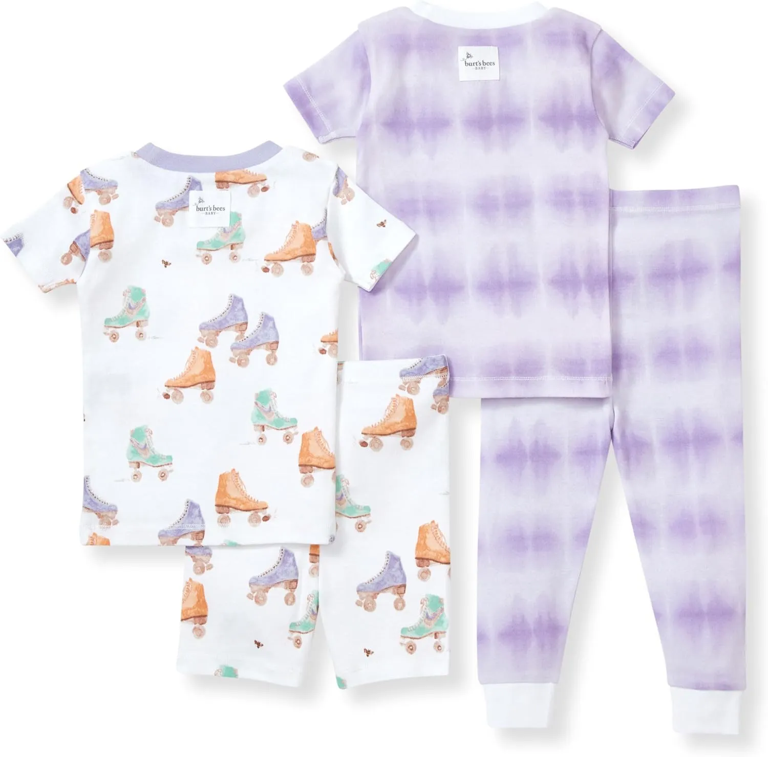 Burt's Bees Baby Baby Girls' Pajamas, Short Sleeve Tee and Shorts
