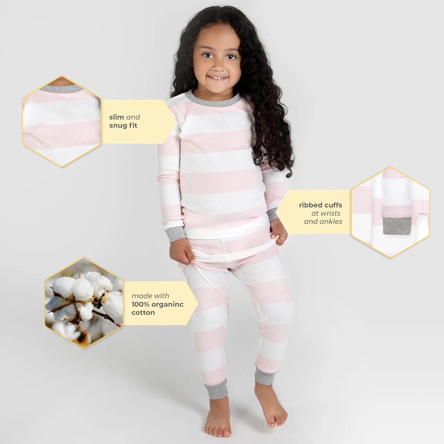 Burt's Bees Baby Baby Girls' Pajamas, Short Sleeve Tee and Shorts