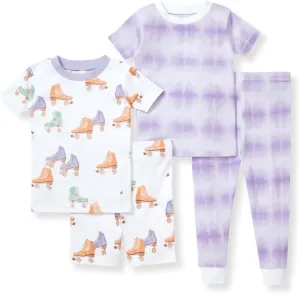 Burt's Bees Baby Baby Girls' Pajamas, Short Sleeve Tee and Shorts