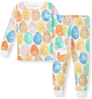 Burt's Bees Baby Baby Girls' Pajamas, Tee and Pant 2-Piece Pj Set, 100% Organic Cotton