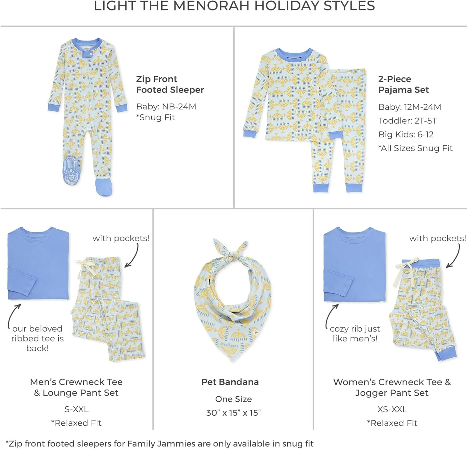 Burt's Bees Baby Baby Girls' Womens Family Jammies Matching Holiday Organic Cotton Pajamas