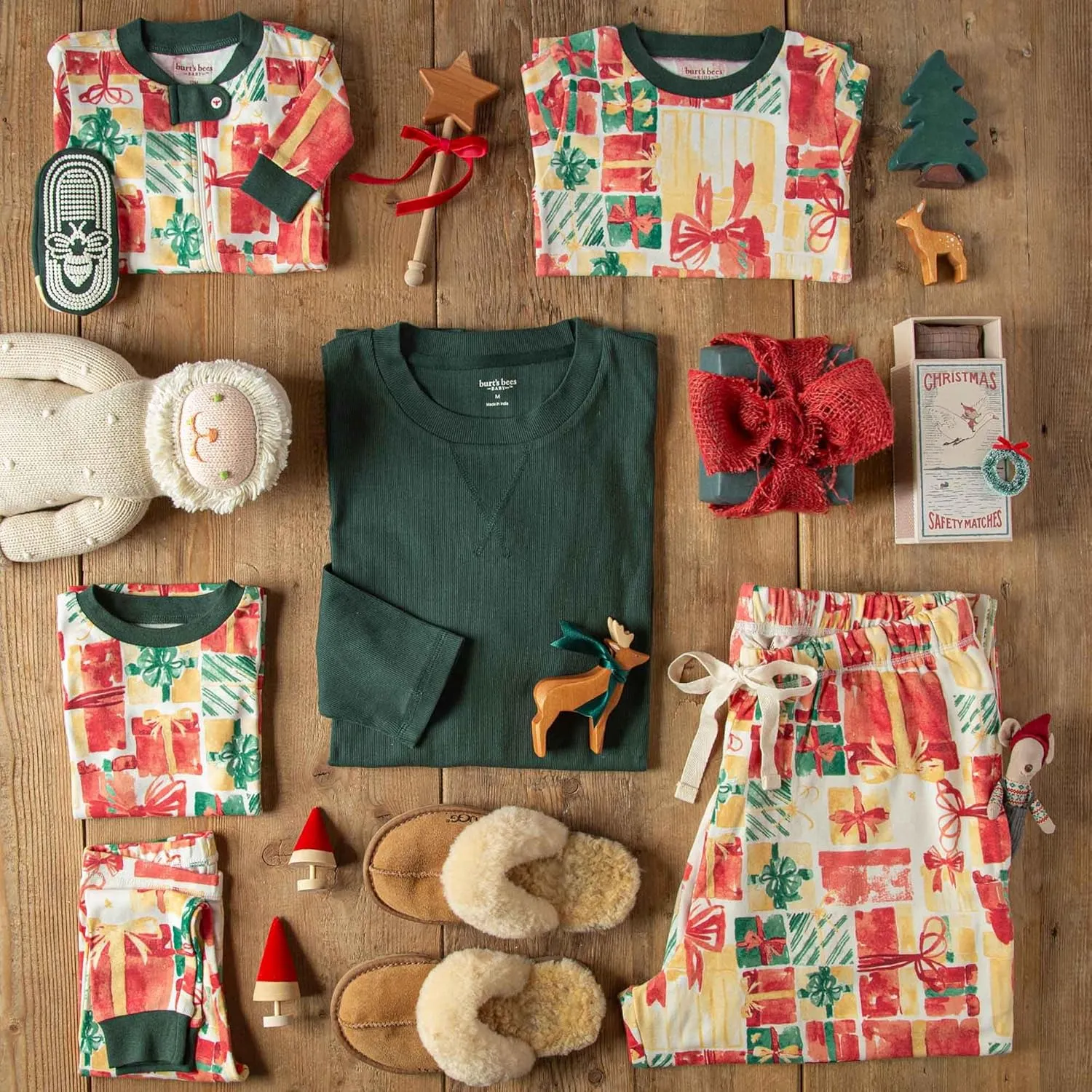 Burt's Bees Baby Baby Girls' Womens Family Jammies Matching Holiday Organic Cotton Pajamas