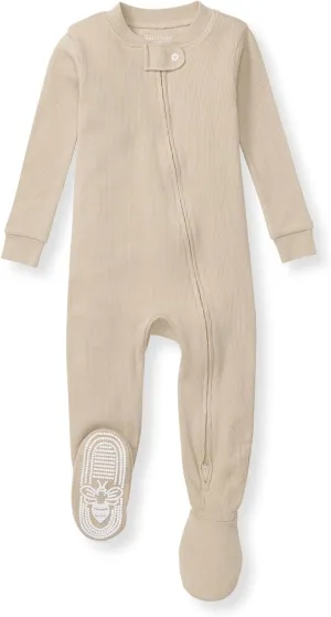 Burt's Bees Baby Boys' Pajamas, Zip-Front Non-Slip Footed Sleeper, Organic Cotton