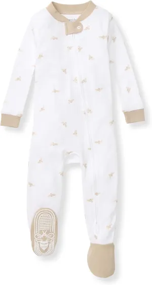 Burt's Bees Baby Boys' Pajamas, Zip-Front Non-Slip Footed Sleeper, Organic Cotton