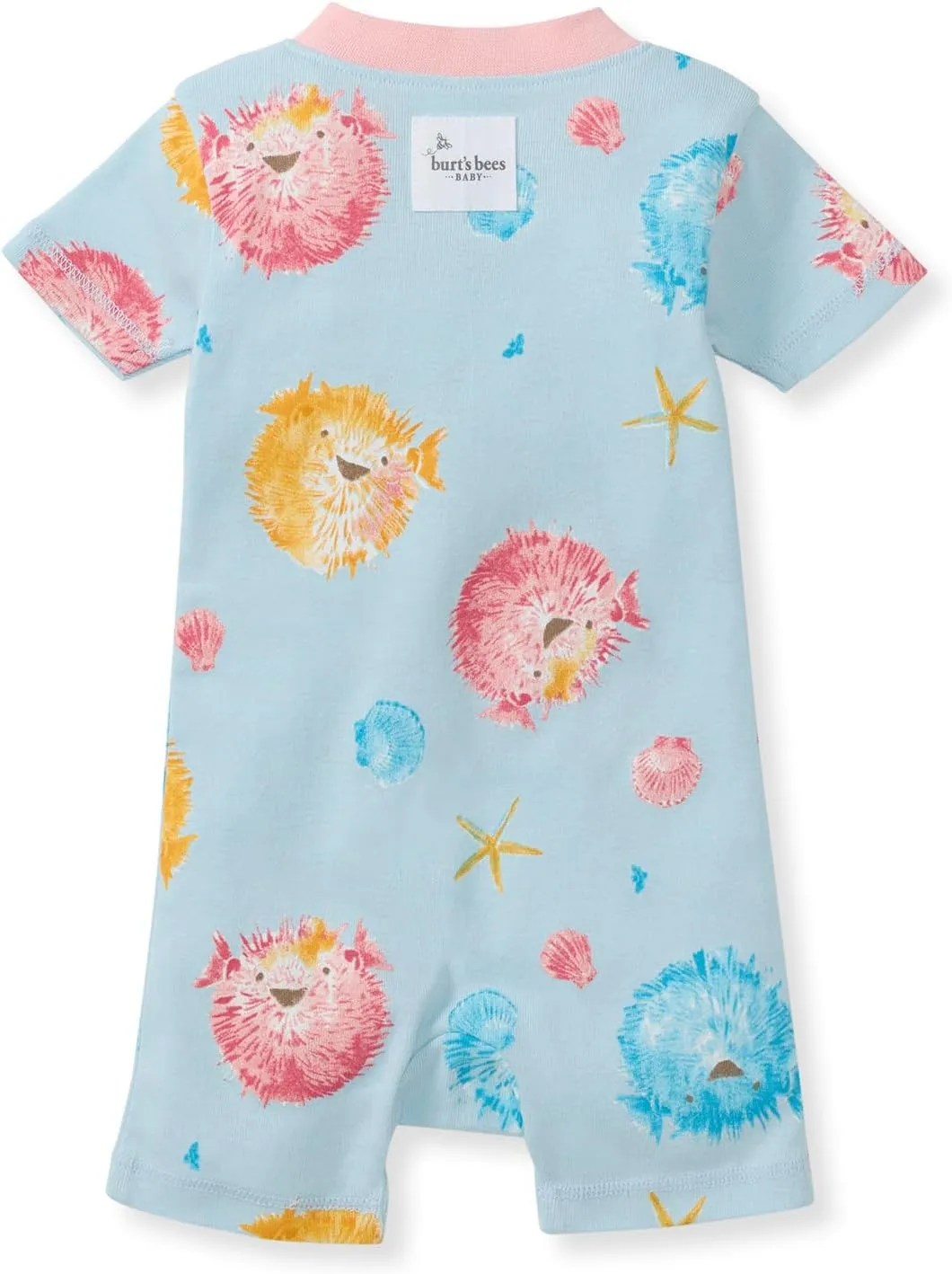 Burt's Bees Baby Unisex Baby Short Sleeve Pajamas, One piece Sleeper Romper