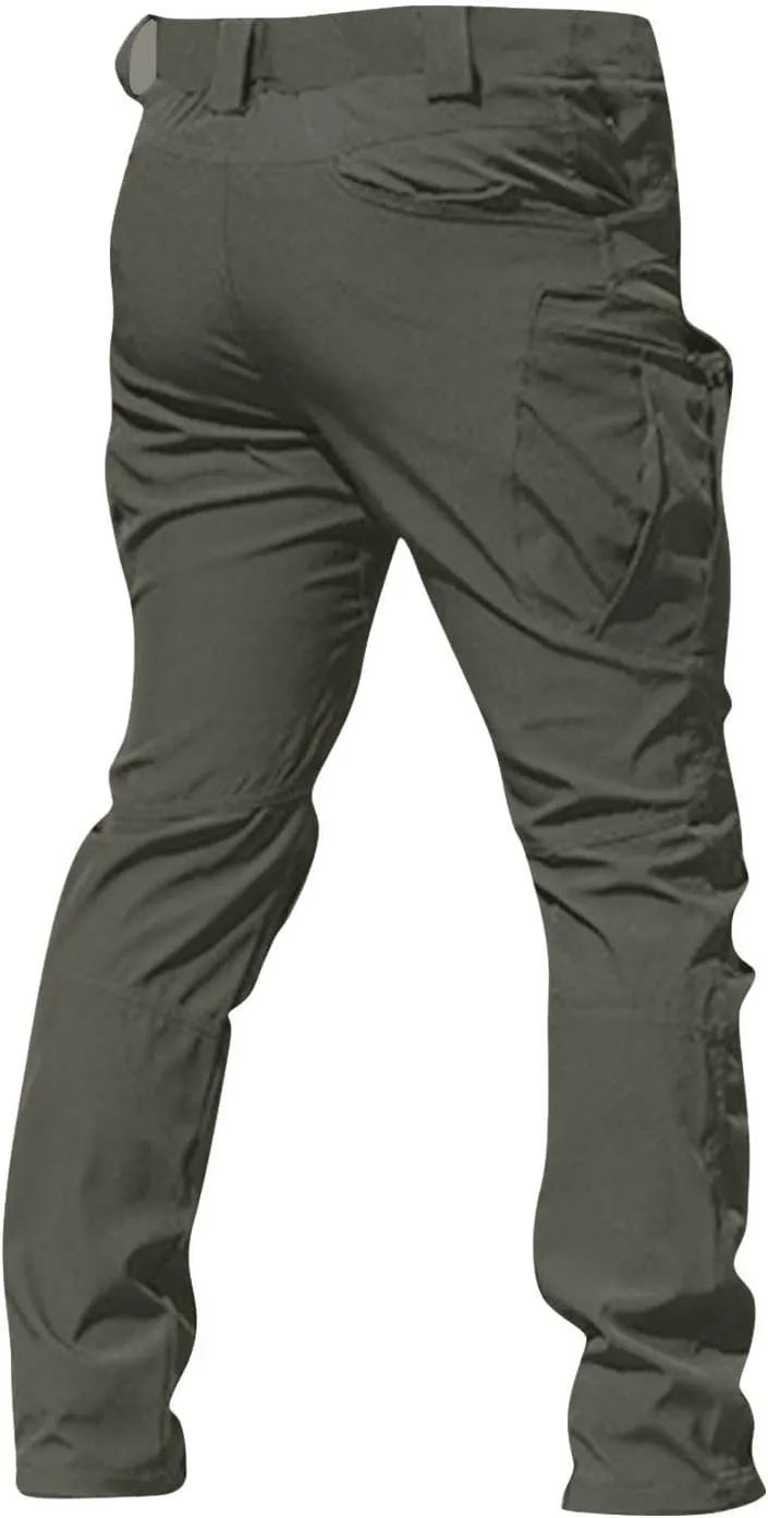 Cargo Work Pants for Men Petite Waterproof Fishing Hiking Pants Lightweight Flexcamo Tactical Pants Multi Pockets