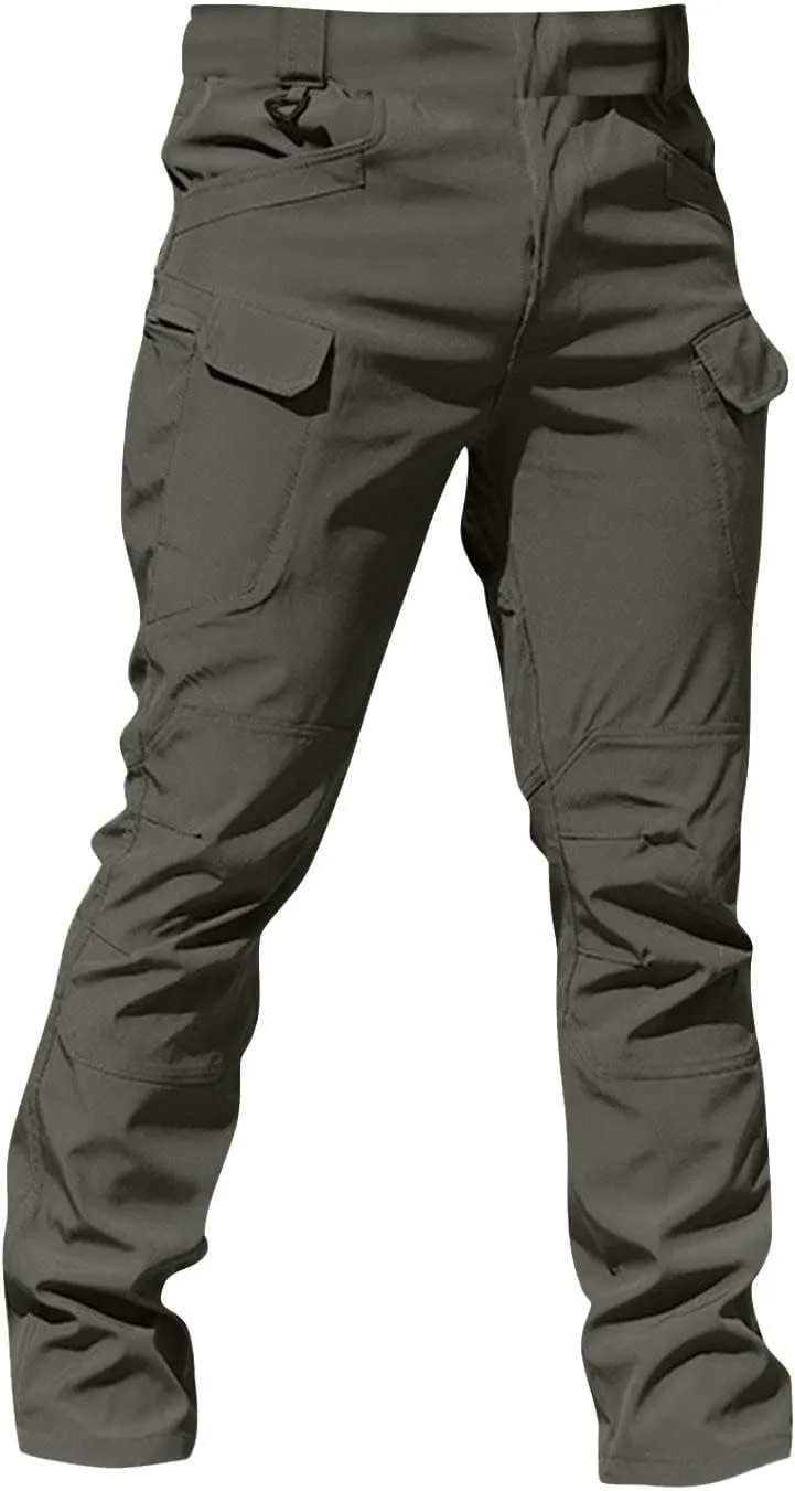 Cargo Work Pants for Men Petite Waterproof Fishing Hiking Pants Lightweight Flexcamo Tactical Pants Multi Pockets