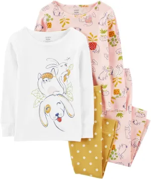 Carter's baby-girls 4 Pc Cotton 371g083