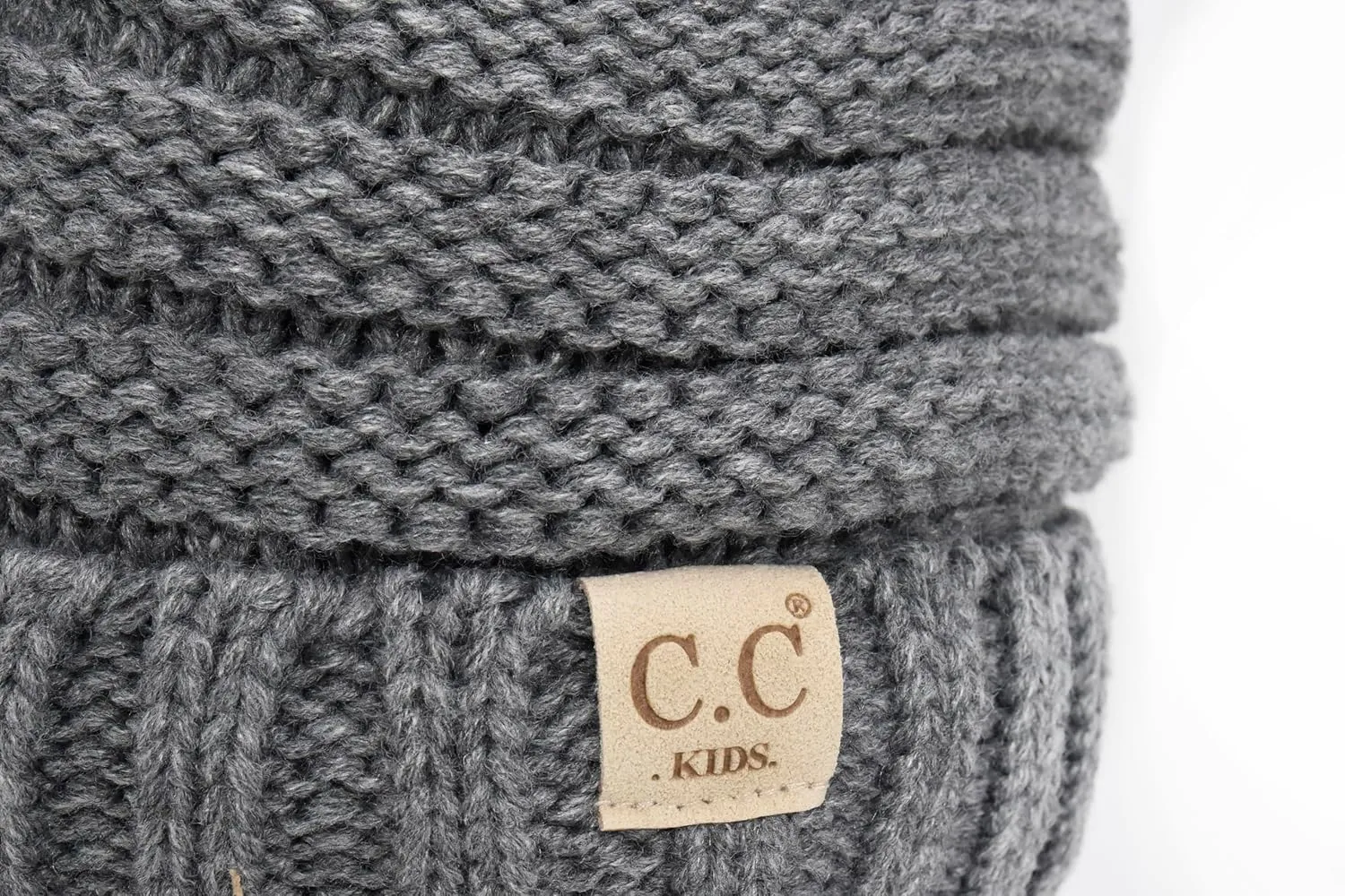 C.C Toddler Trendy Warm Oversized Chunky Soft Oversized Ribbed Slouchy Knit Hat with Visor Brim