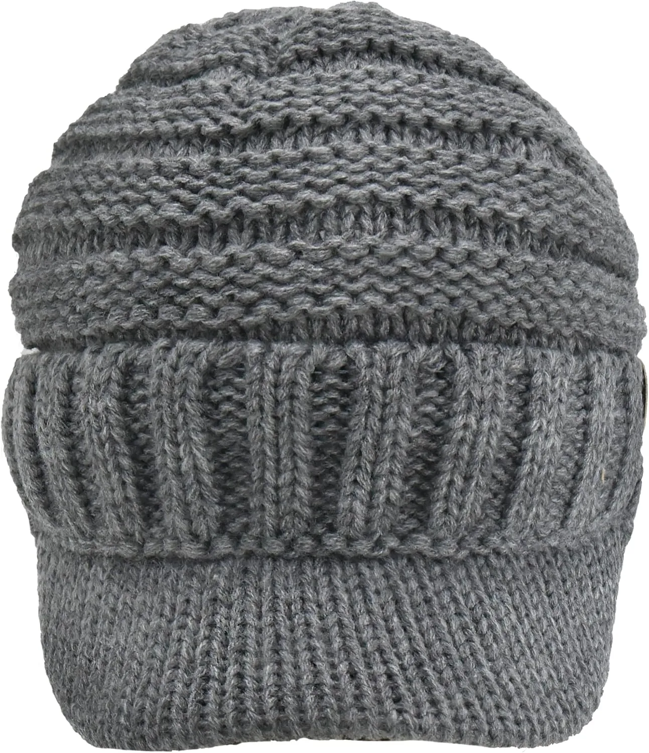 C.C Toddler Trendy Warm Oversized Chunky Soft Oversized Ribbed Slouchy Knit Hat with Visor Brim
