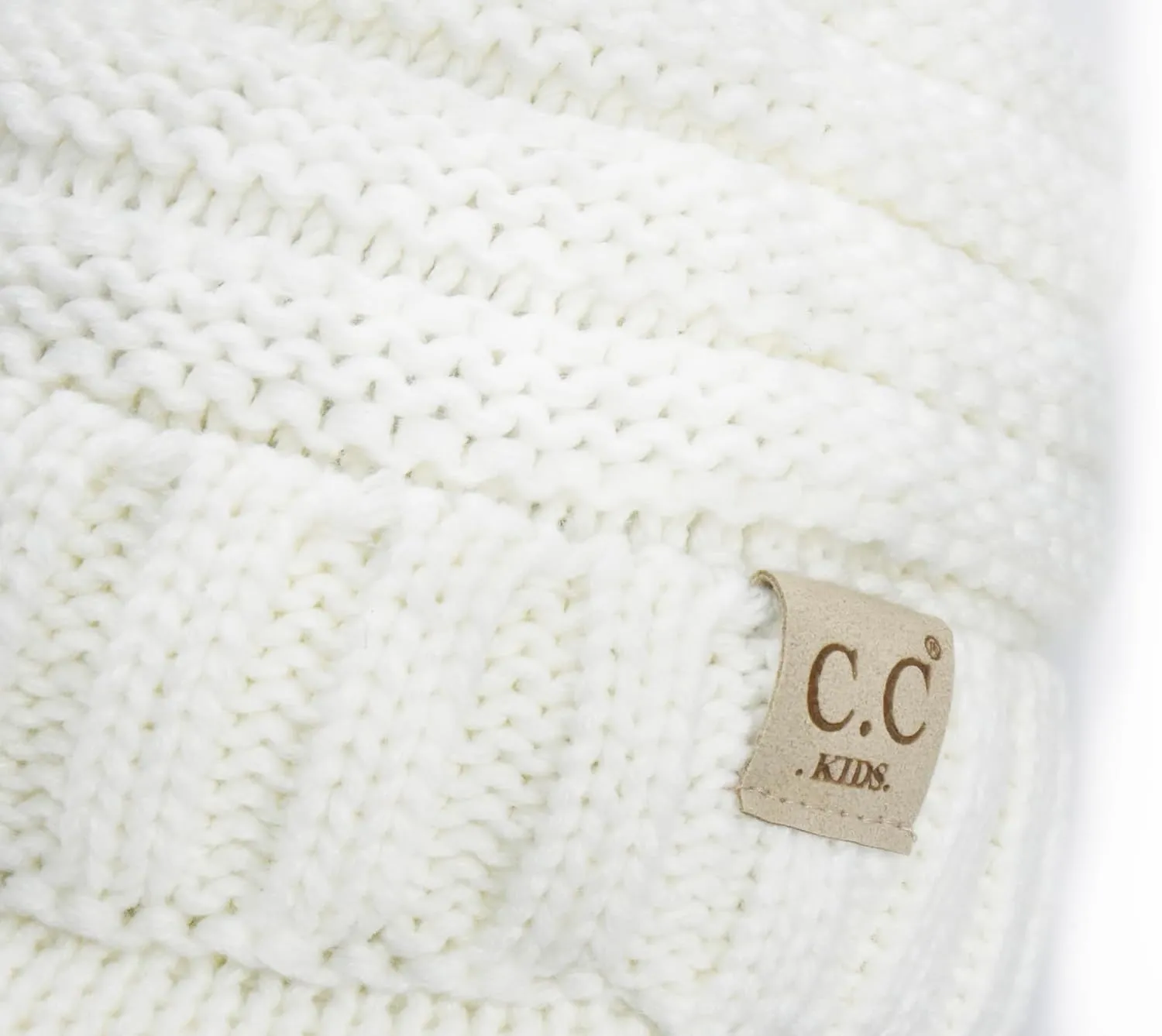 C.C Toddler Trendy Warm Oversized Chunky Soft Oversized Ribbed Slouchy Knit Hat with Visor Brim