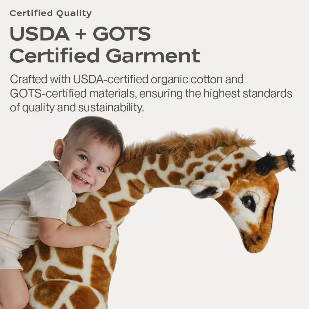 Convertible Footie Pajamas, 100% Organic Cotton Baby Clothes, Pocket for Security Tracker, Boy Girl Sleeper