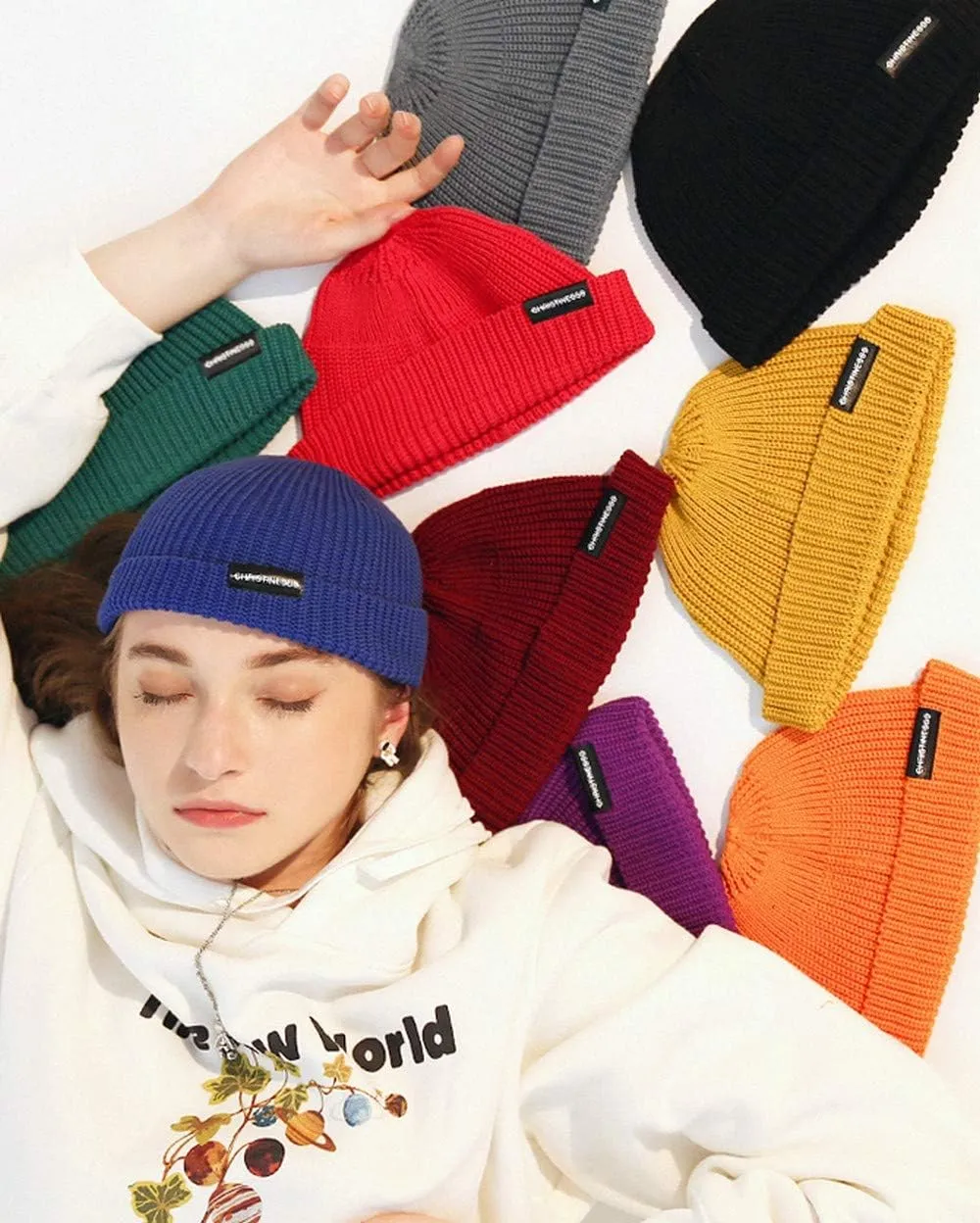 Croogo Winter Warm Beanie for Men Women Cotton Watch Cap Smile Face Embroidered Beanies Hat Funny Beanies Hat