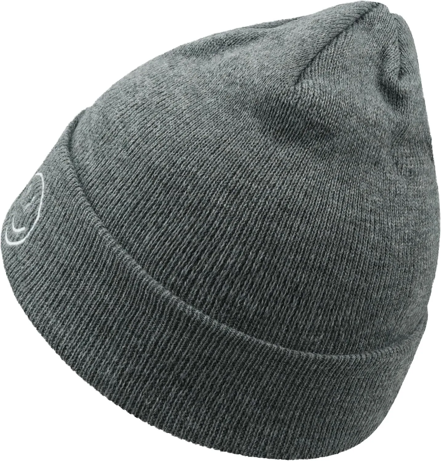 Croogo Winter Warm Beanie for Men Women Cotton Watch Cap Smile Face Embroidered Beanies Hat Funny Beanies Hat