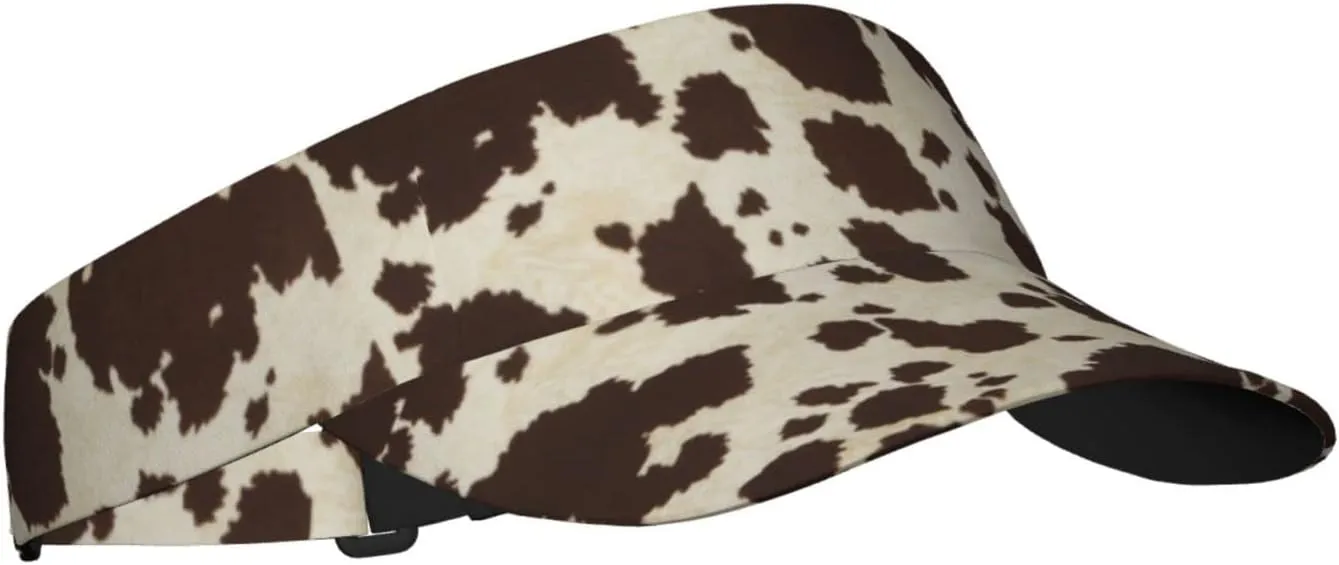 Cute Cow Print Wide Brim Hats Cow Print Sun Hat Sun Visor for Women Men Teens