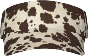 Cute Cow Print Wide Brim Hats Cow Print Sun Hat Sun Visor for Women Men Teens