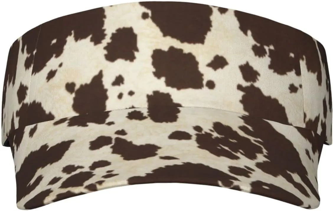 Cute Cow Print Wide Brim Hats Cow Print Sun Hat Sun Visor for Women Men Teens