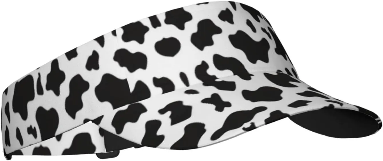 Cute Cow Print Wide Brim Hats Cow Print Sun Hat Sun Visor for Women Men Teens