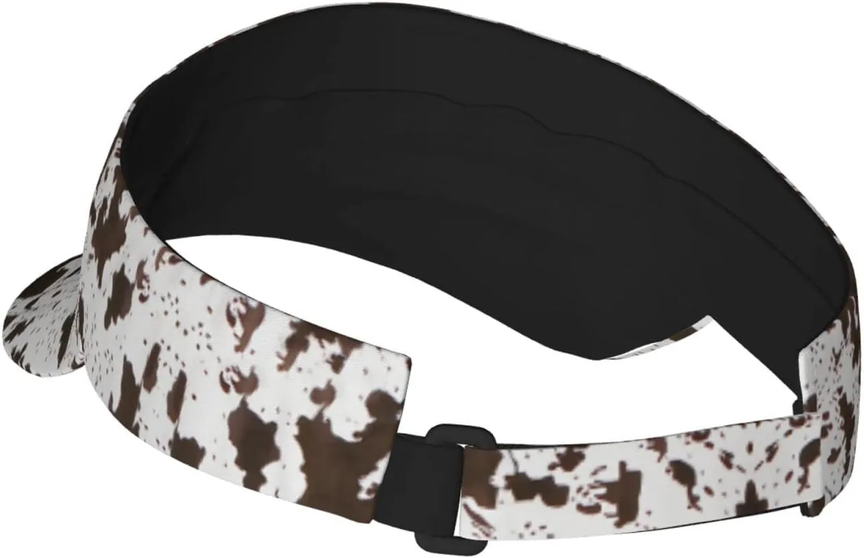 Cute Cow Print Wide Brim Hats Cow Print Sun Hat Sun Visor for Women Men Teens