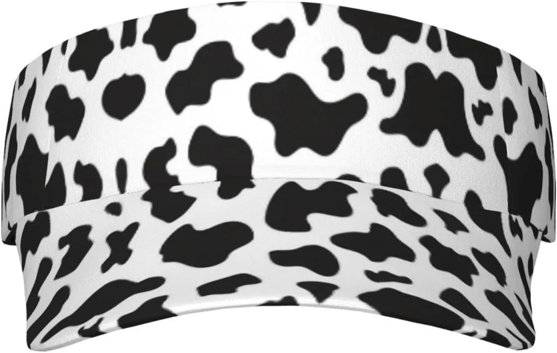Cute Cow Print Wide Brim Hats Cow Print Sun Hat Sun Visor for Women Men Teens