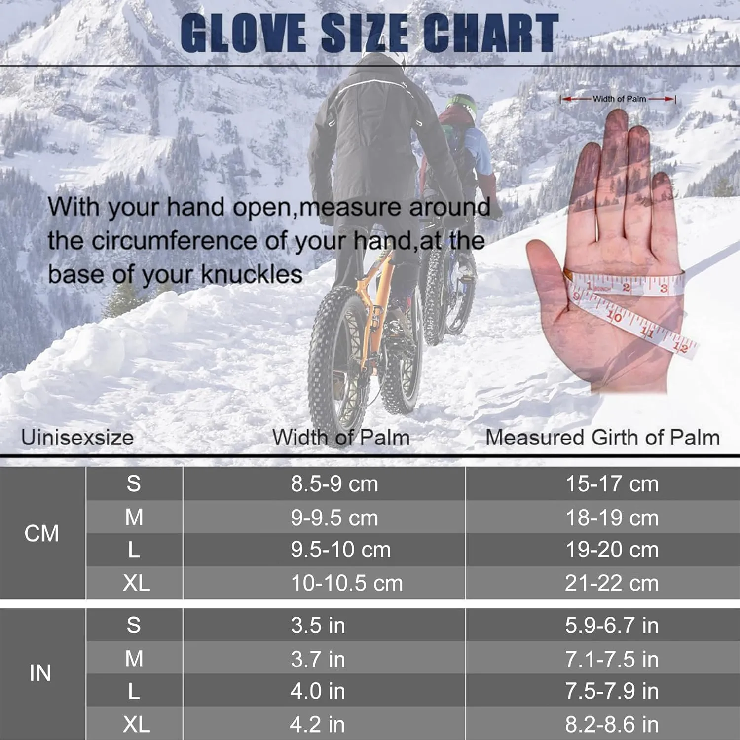 CYG&CL Outdoor Winter Touchscreen Warm Gloves, Water Resistant Windproof Anti-Slip Sports Gloves for Cycling Driving Running Hiking Climbing Skiing Sports, Adjustable Size for Men＆Women