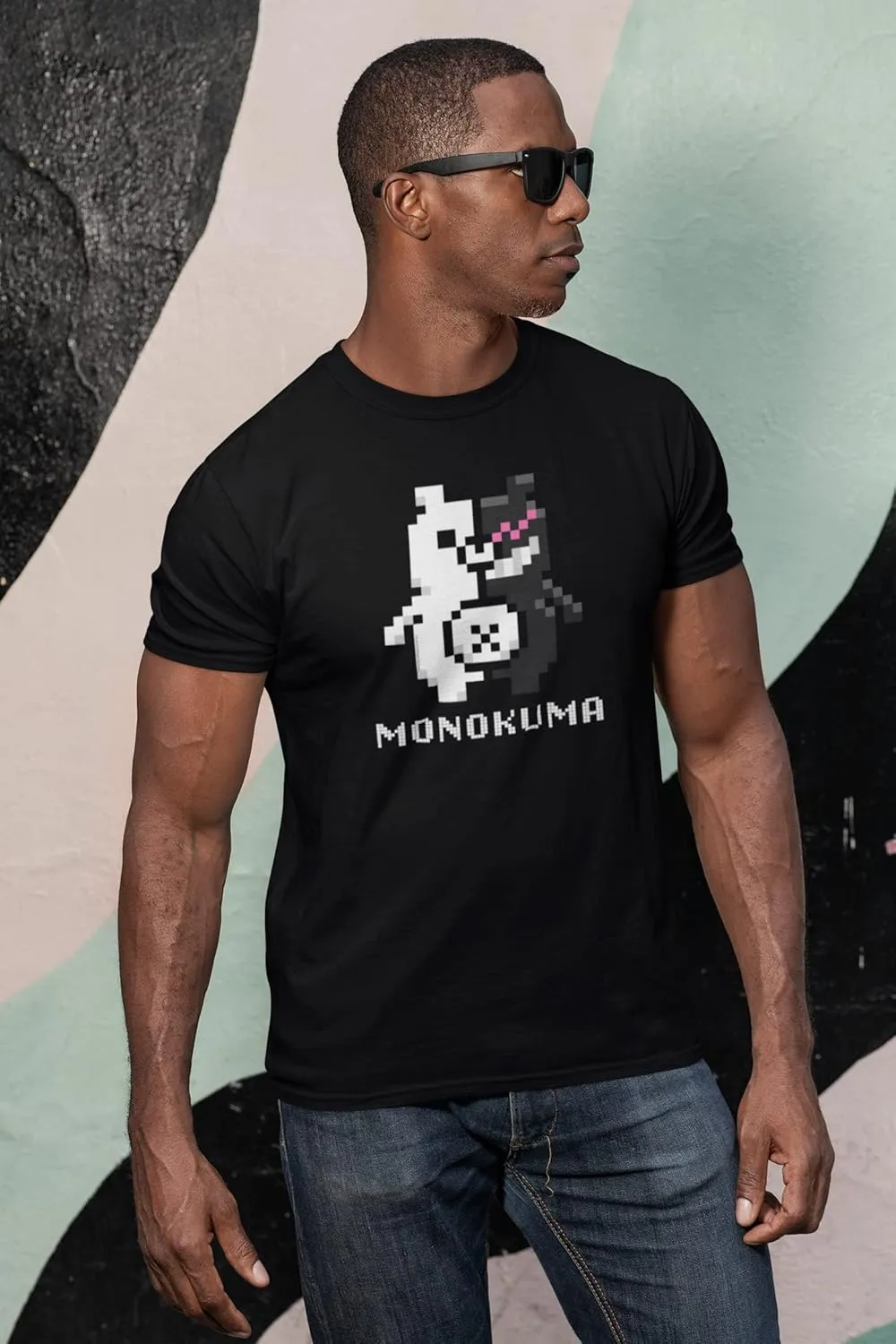 Danganronpa Monokuma 8bit Anime Tee Shirt Tshirt Unisex Men Women Girls Boys