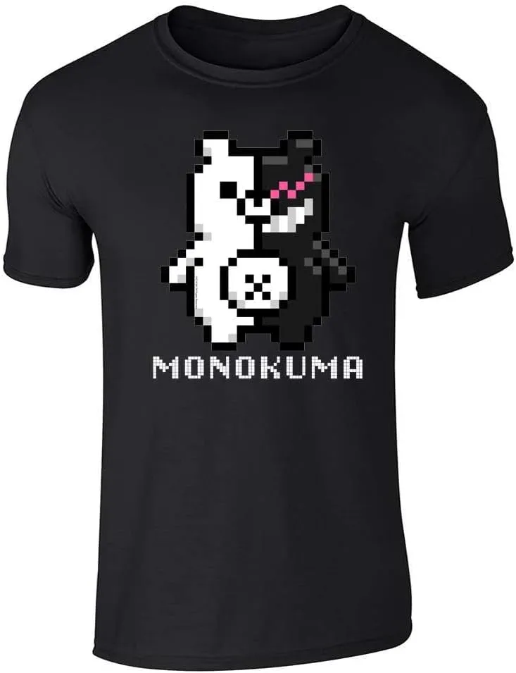 Danganronpa Monokuma 8bit Anime Tee Shirt Tshirt Unisex Men Women Girls Boys