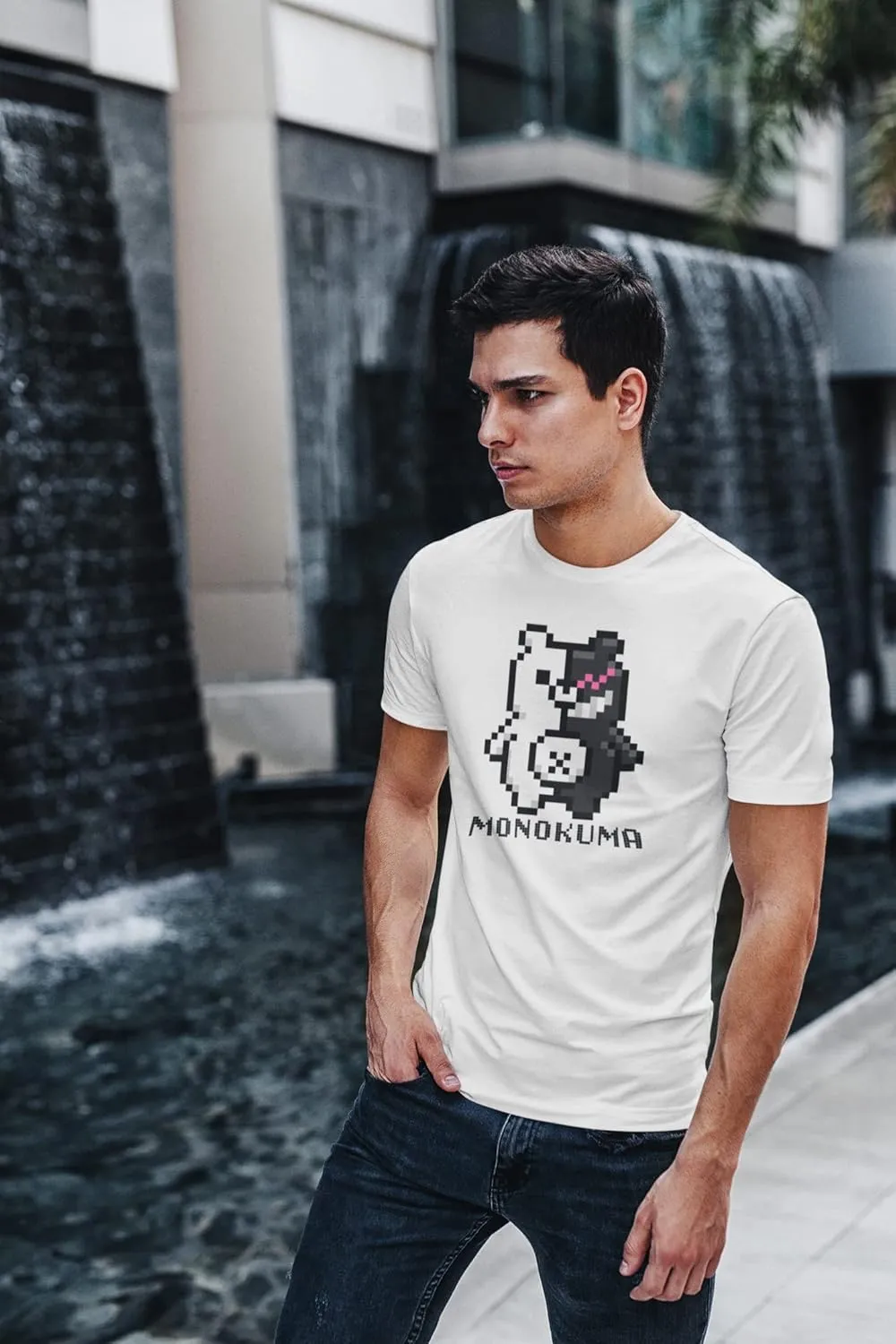 Danganronpa Monokuma 8bit Anime Tee Shirt Tshirt Unisex Men Women Girls Boys