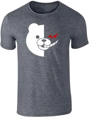 Danganronpa Monokuma Face Anime Tee Shirt Tshirt Unisex Men Women Girls Boys