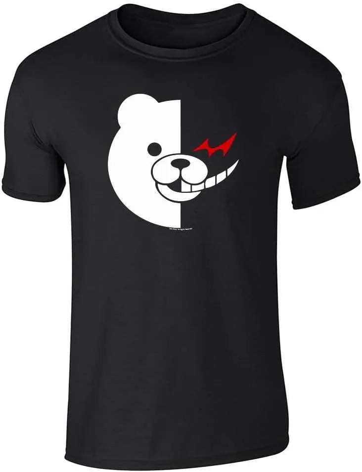 Danganronpa Monokuma Face Anime Tee Shirt Tshirt Unisex Men Women Girls Boys