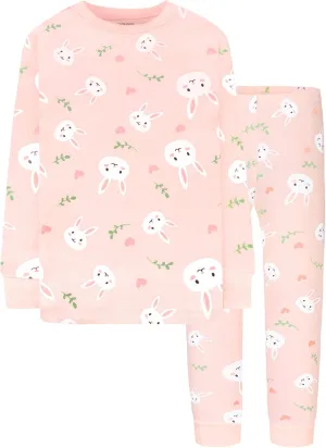 DAUGHTER QUEEN Girls 4 Pieces Cotton Pajamas Size 18 Months-12 Years