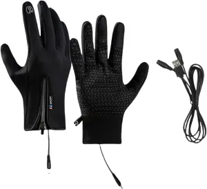 Dazzlesport Heated Gloves,USB Heated Touchscreen Gloves, Windproof and Waterproof Thermal,Winter Short Plus Velvet