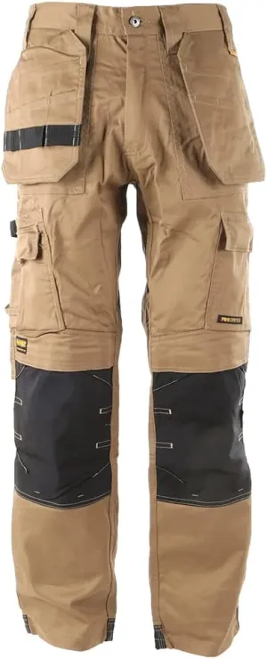 DEWALT Protradesman Men's Loose Fit, Holster Pocket, Cottonpoly Stretch Work Pants